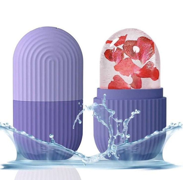 Silicone Ice Roller for Face – Reusable Ice Cube Mold Massager to Reduce Puffiness
