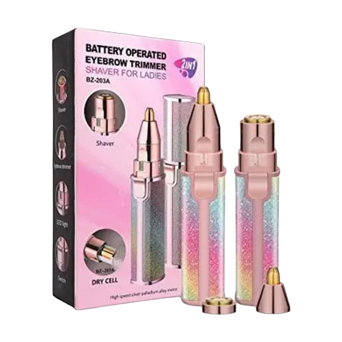 Chargeable Flawless 2 in 1 Eye Brow And Facial Hair Remover Machine