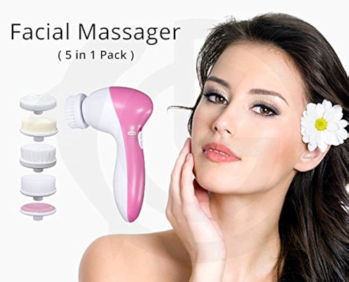5 in 1 Electric Facial Cleaner Multifunction Massager, Facial Machine,Face Massage Machine For Face, Beauty Massager, Facial Massager For Women
