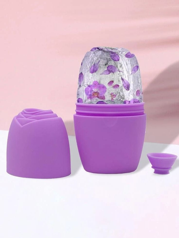 Silicone Ice Roller for Face – Reusable Ice Cube Mold Massager to Reduce Puffiness