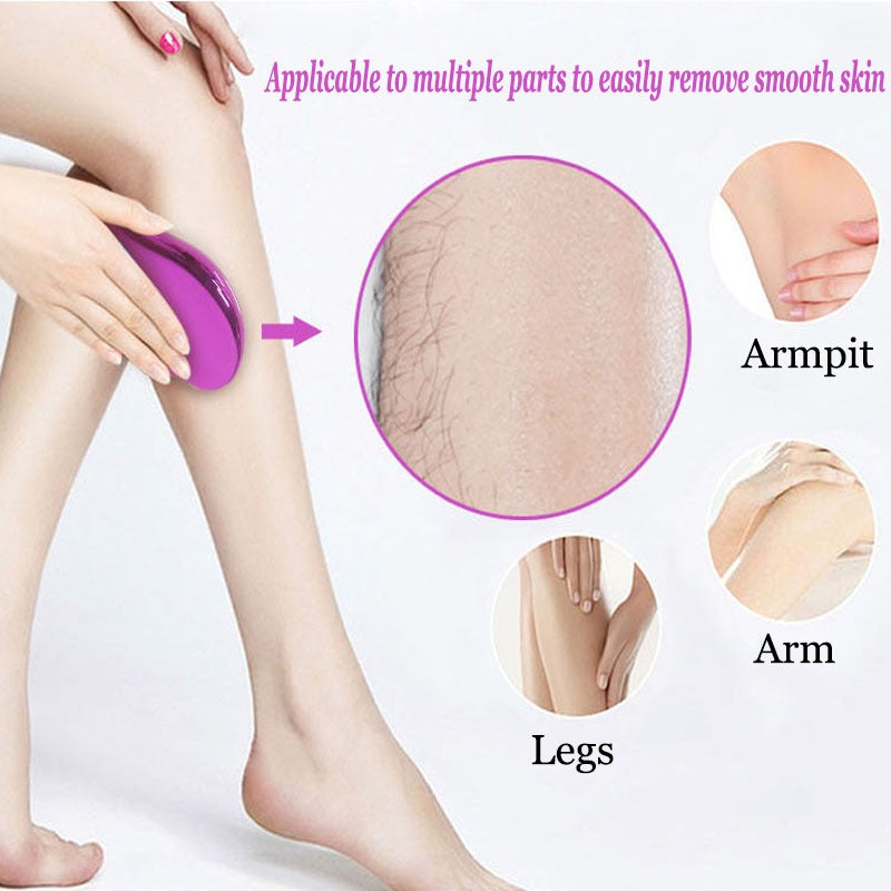 Crystal Physical Hair Removal Eraser Glass Hair Remover Painless Epilator Easy Cleaning Reusable Body Care Depilation Tool