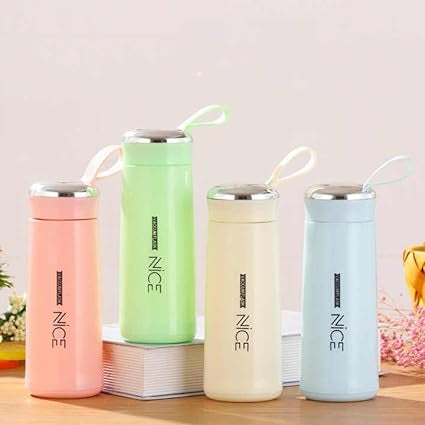 400 ML Insulated Water Bottle For Girls, Boys, Gym - Water Bottle For School - Plastic Water Bottle Sport Water Bottle Double Walled Keep Water Cold /Hot - Water Bottle For Gym