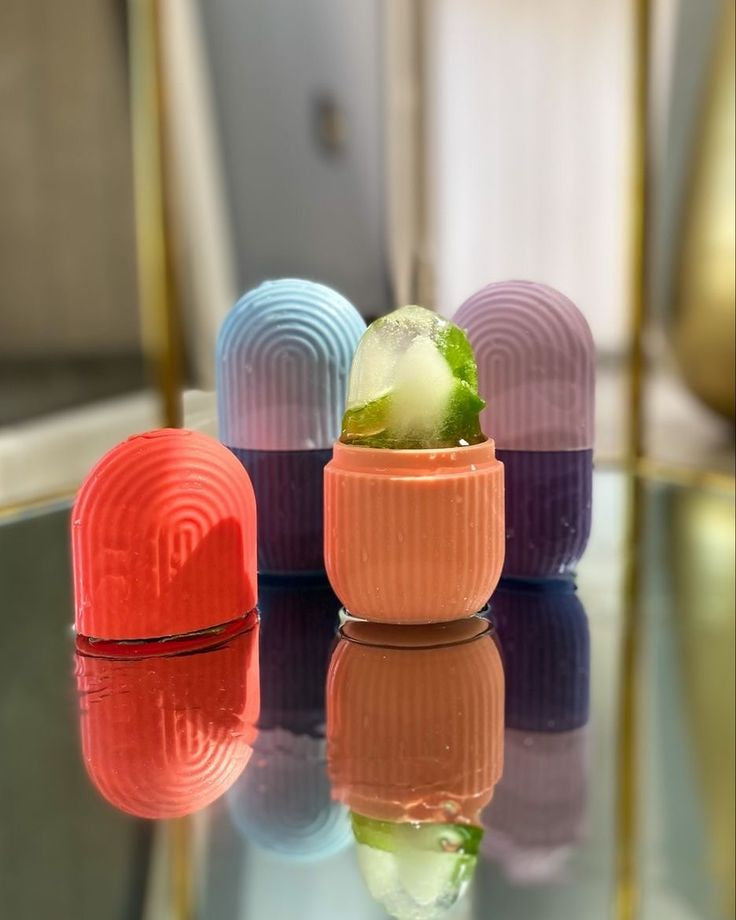 Silicone Ice Roller for Face – Reusable Ice Cube Mold Massager to Reduce Puffiness