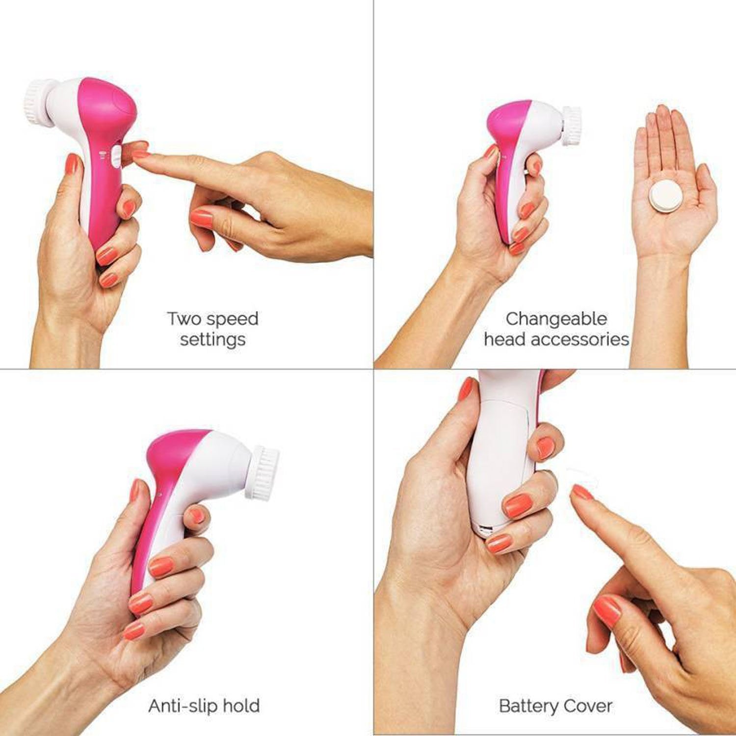 5 in 1 Electric Facial Cleaner Multifunction Massager, Facial Machine,Face Massage Machine For Face, Beauty Massager, Facial Massager For Women