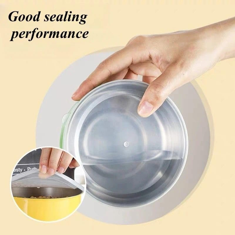 5 in 1 Protect Fresh Box Stainless Steel Ware Food Serving And Storage Containers Airtight Container leak-proof Food box (Multicolor Pack of 1)