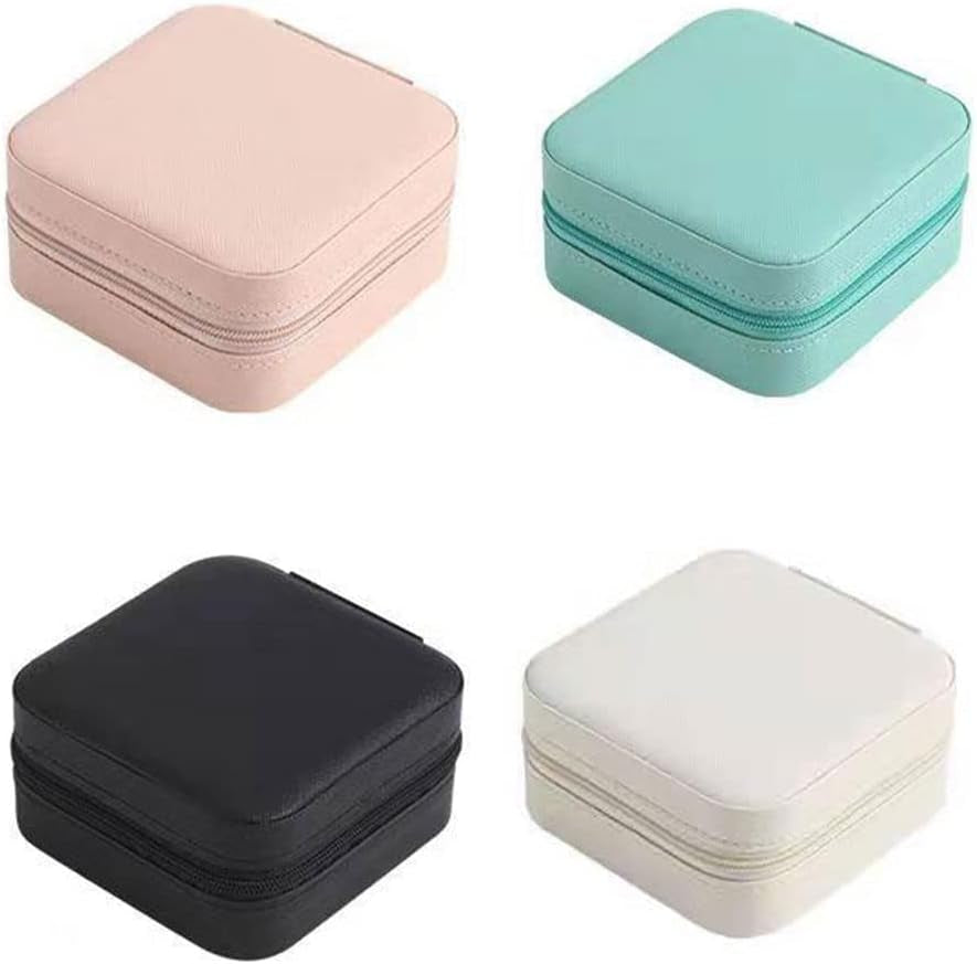 Small Jewellery Box - Mini Travel Jewellery Boxes Case, Portable Faux Leather Jewellery Storage Box Organiser for Women Girls
