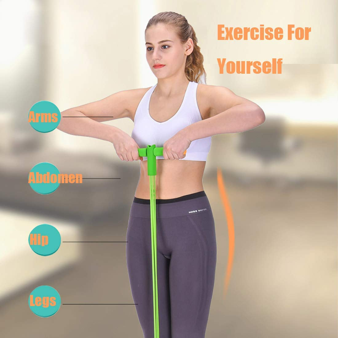 Professional Rubber Tummy Trimmer Stomach and Weight Loss Equipment Abs Exerciser -Single Spring