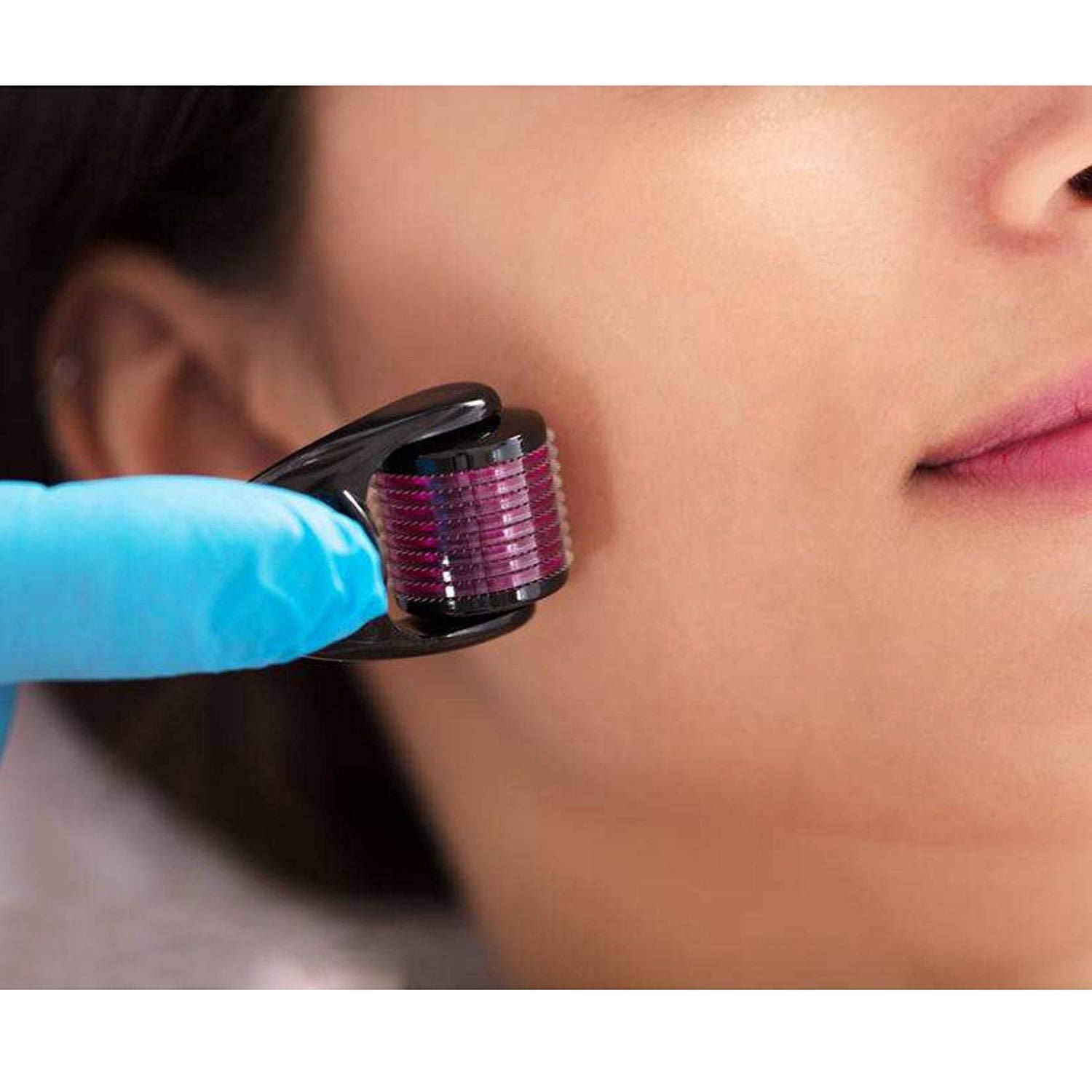 Derma Roller for Face Body - 540 Titanium Microneedle Roller for Home Use, Hair Growth 0.5mm