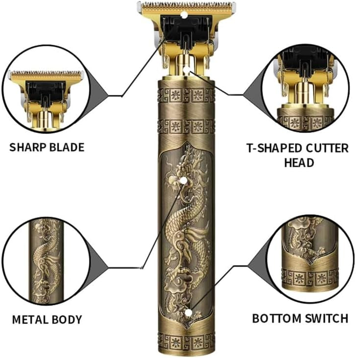 Vintage T9 Trimmer Electric Cordless Hair Cutting Machine Professional Hair Barber Trimmer for Men Clipper Shaver Beard
