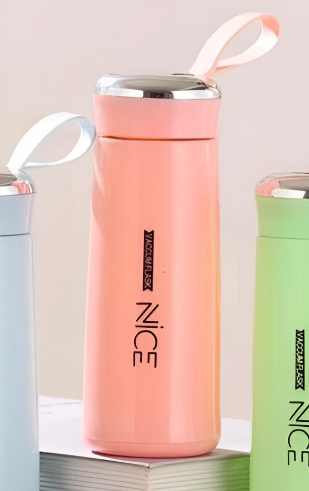 400 ML Insulated Water Bottle For Girls, Boys, Gym - Water Bottle For School - Plastic Water Bottle Sport Water Bottle Double Walled Keep Water Cold /Hot - Water Bottle For Gym